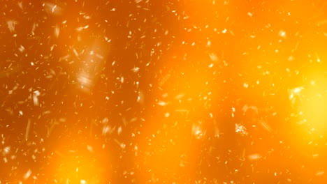 orange christmas seamless loop background with snowflakes