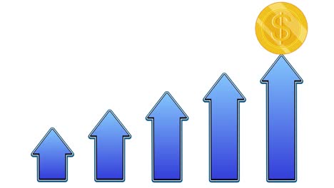 arrows and coin depicting financial growth