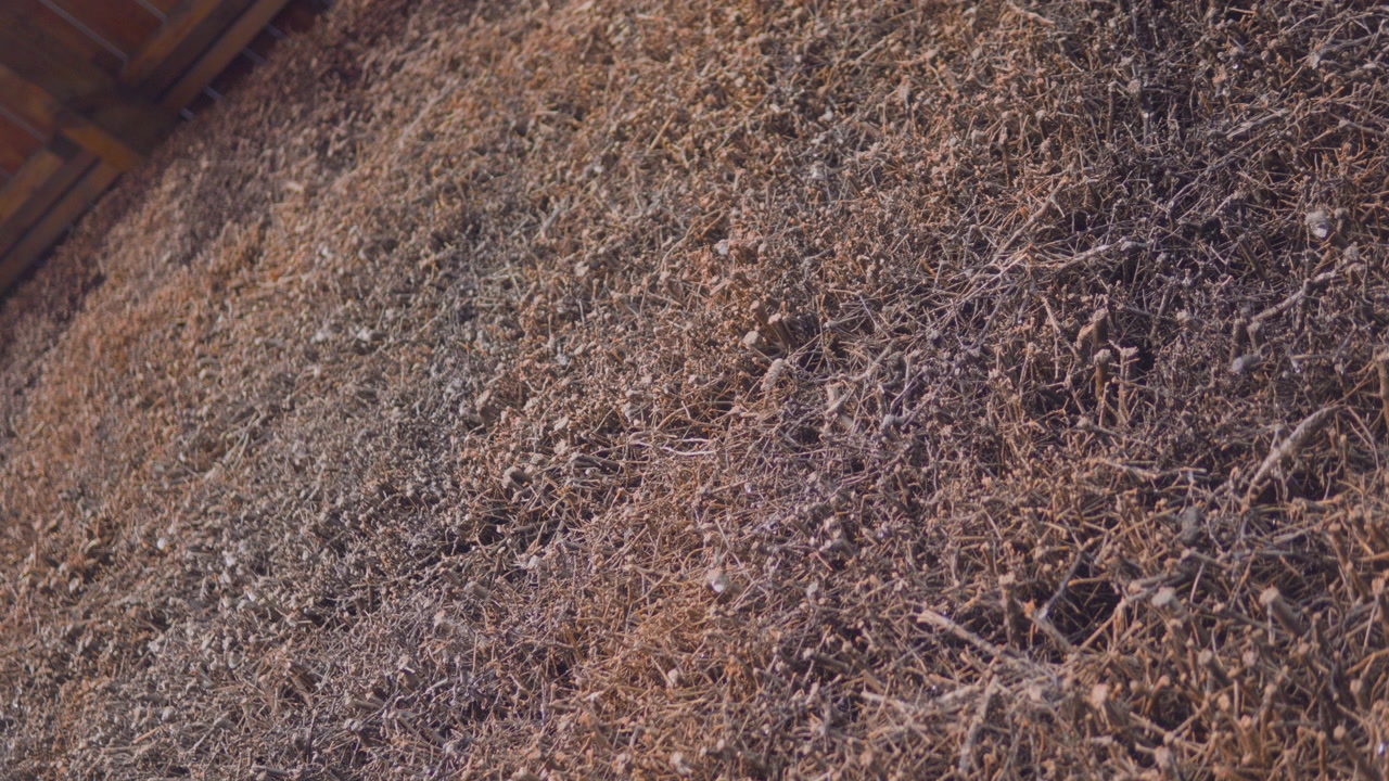 Closeup of fresh saltwater dripping from graduation Tower in spa area