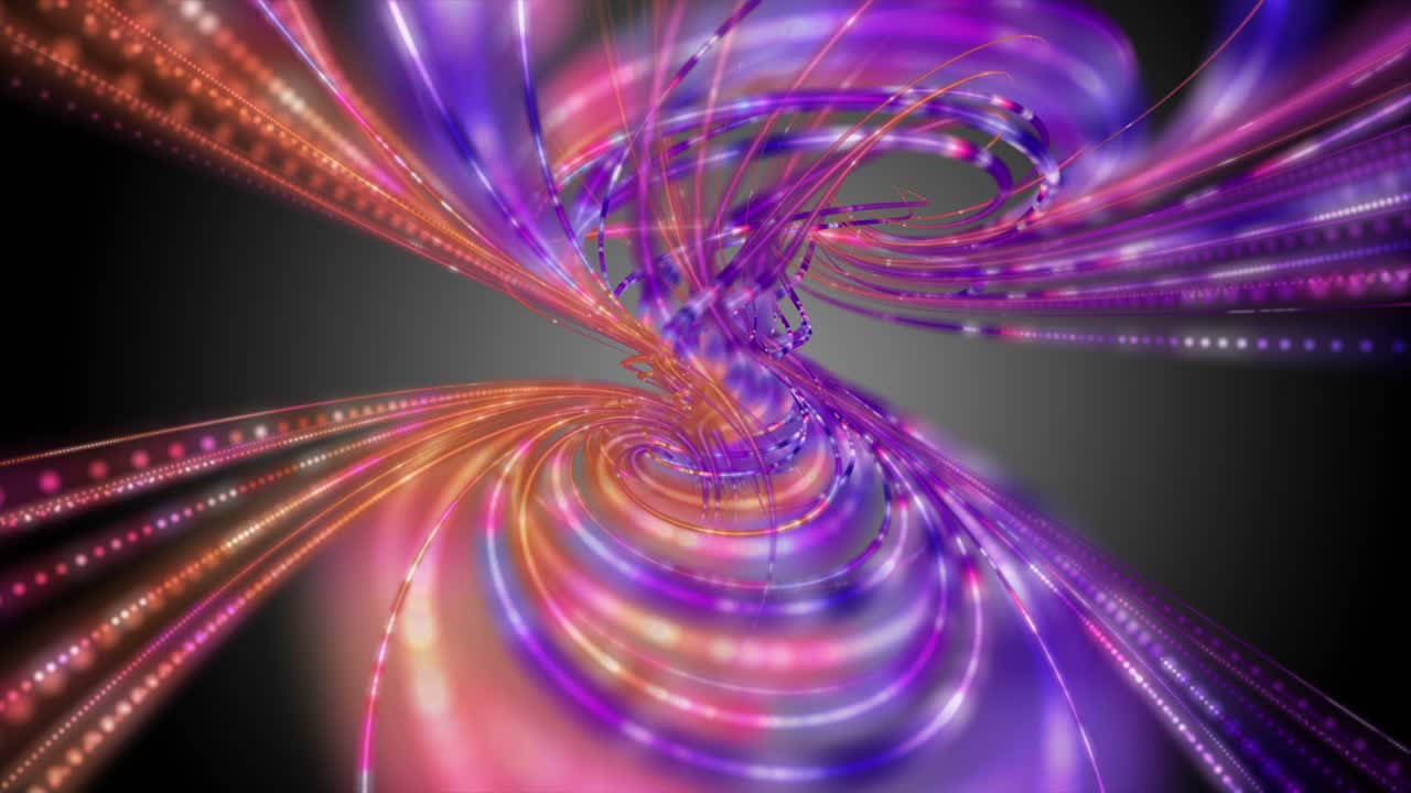 animación futurista con objeto de onda de rayas en cámara lenta, 4096x2304 bucle 4k