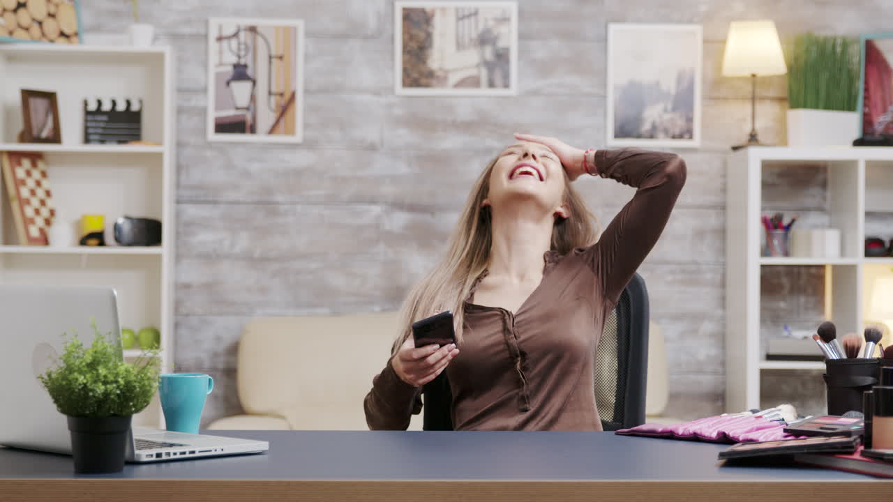 Woman at her desk