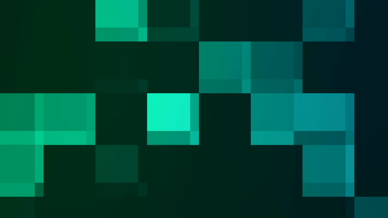 Abstract teal pixels motion background