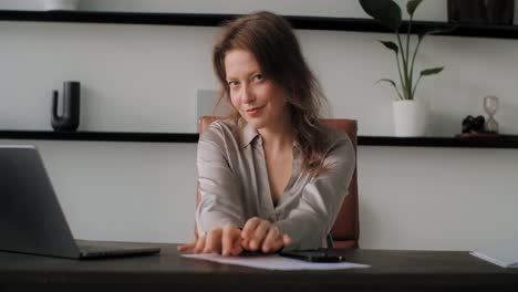 businesswoman in office setting