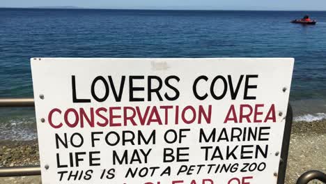 lovers sign at diving area