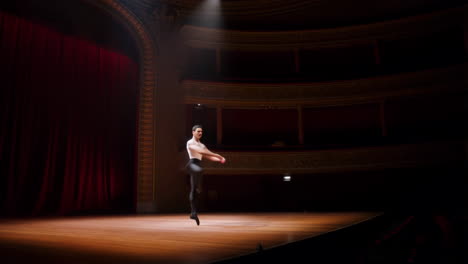 male ballet dancer performing on stage