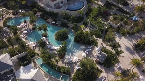 above a holiday resort in the bahamas