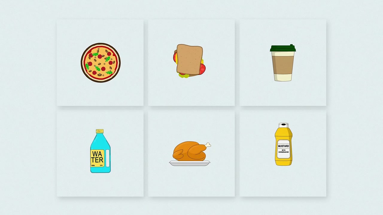 Pacote de Ícones 2D Animados de Alimentos