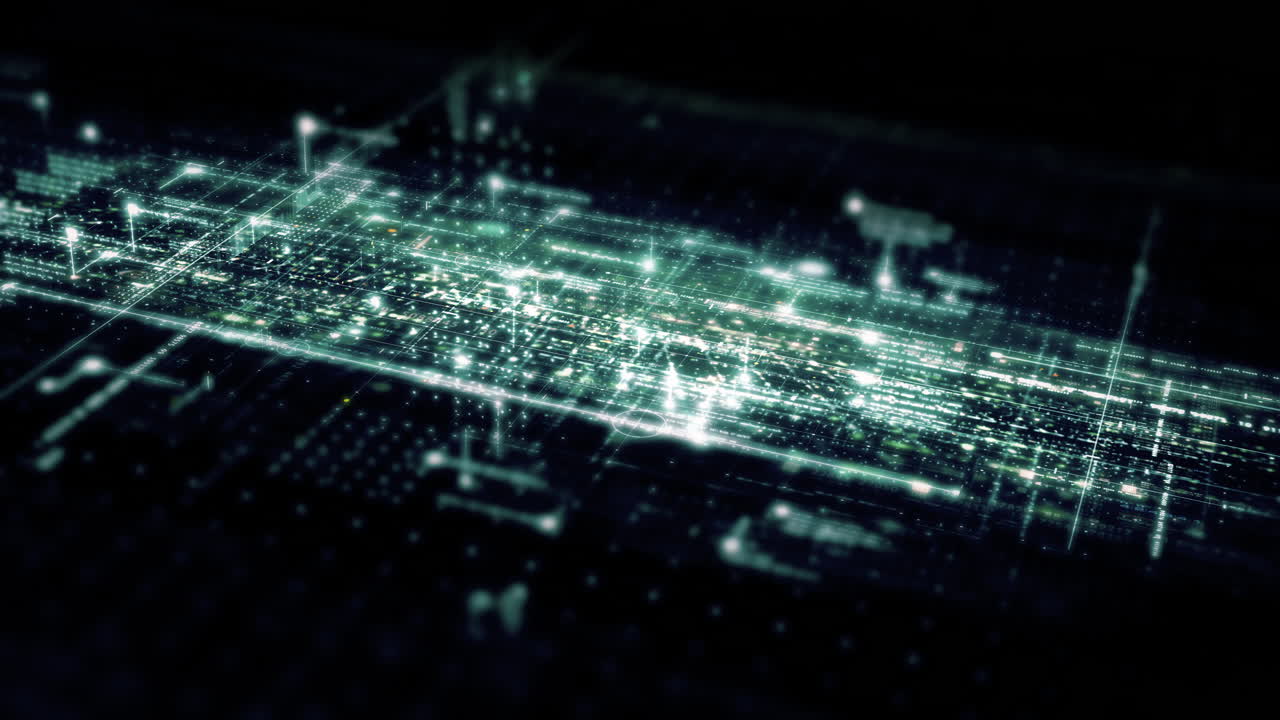 Advanced data matrix simulation UI with cutting-edge digital environment with a dynamic and immersive display of interconnected data matrix information networks systems background