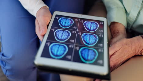 mri scan on tablet