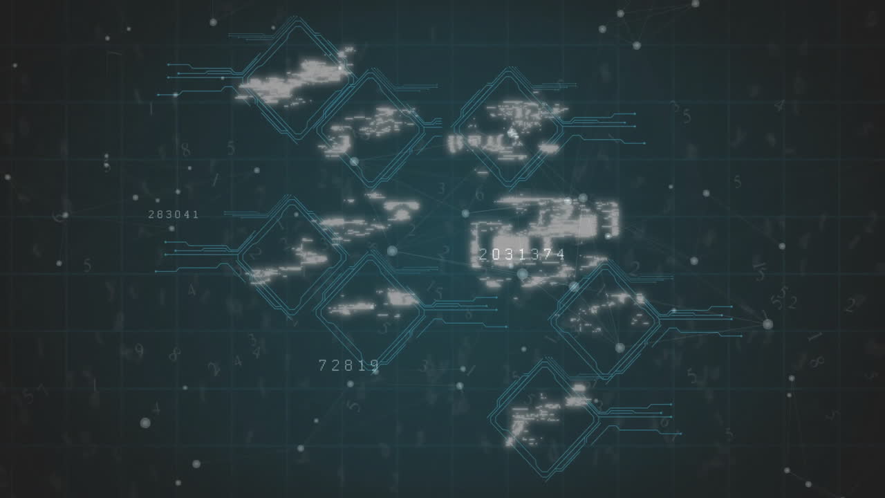 Animation of network of connections over data processing