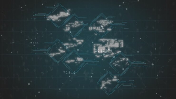 Animation of network of connections over data processing