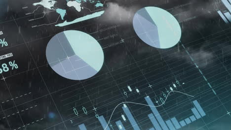 Animation-Der-Finanzdatenverarbeitung-Auf-Dunklem-Hintergrund