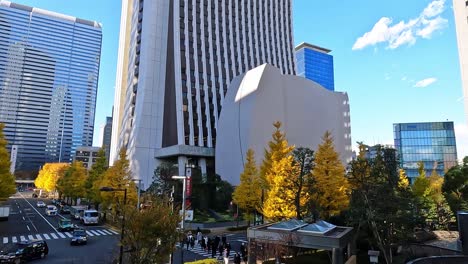 Futuristic-skyscrapers-in-cbd-financial-aera-of-Tokyo,-Shinjuku