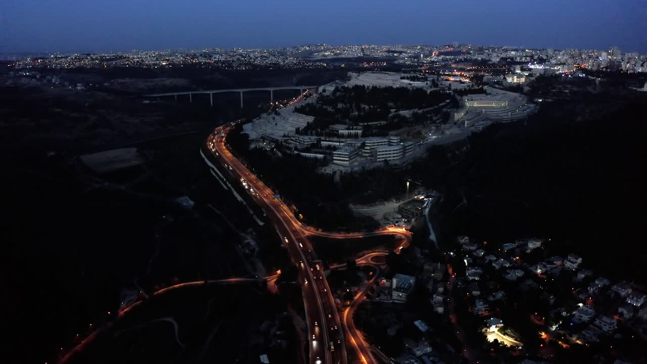 Jerusalem at Night from Above