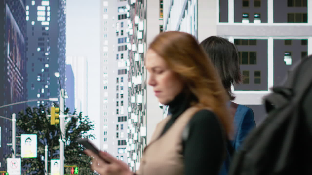 Vibrant urban crowd of diverse people at the intersection