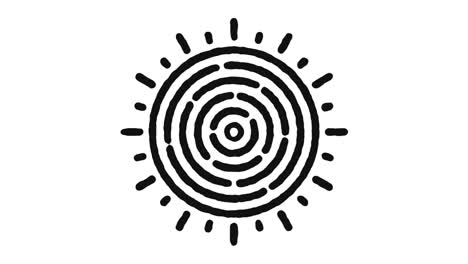 imágenes de animación de icono de sol y canal alfa