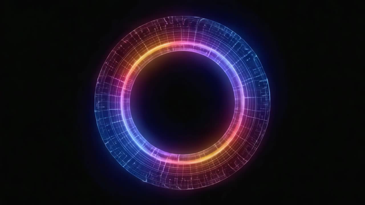 Abstract Glowing Neon Ring