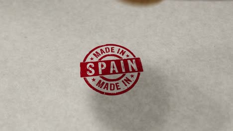 made in spain stamp and stamping loop animation