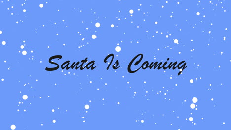 animated closeup santa is coming text and winter landscape with snow on holiday background 1