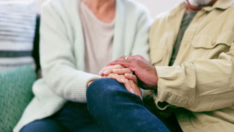 senior couple, holding hands