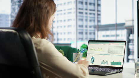 Female entrepreneur working on financial planning and budget allocation