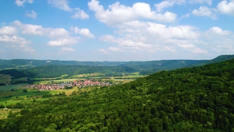 Aerial-view-of-Baden-Wurttemberg-Zollernalbkreis-Germany