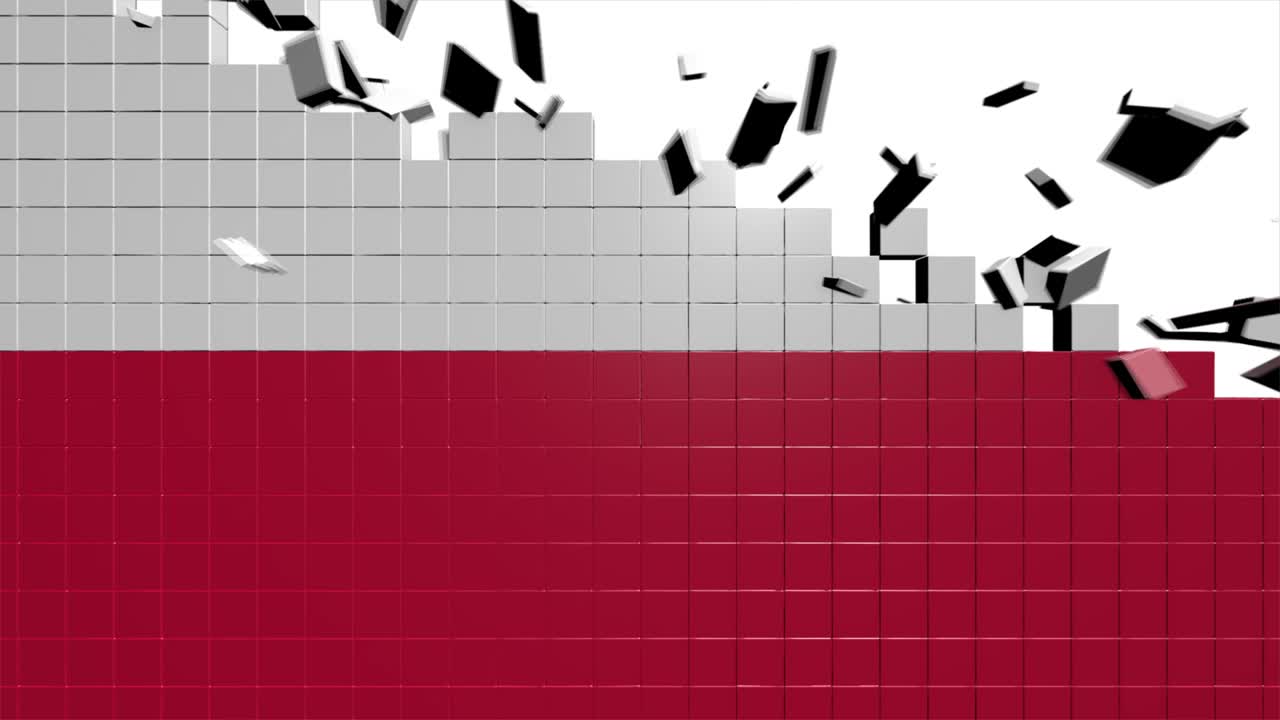 폴란드 발: 지역별 인트로 4k 애니메이션 폴란드 지도 인트로 배경: 국가가 하나씩 나타나고 사라지고 카메라 움직임