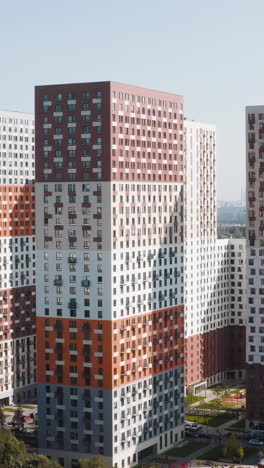 modern apartment buildings in a cityscape