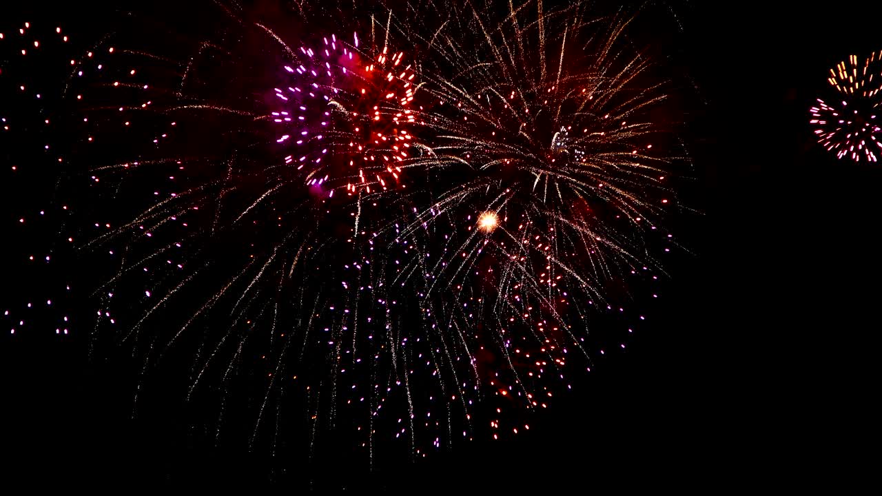 detalle de los fuegos artificiales.