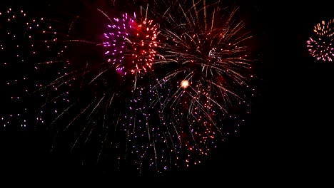 detalle de los fuegos artificiales.