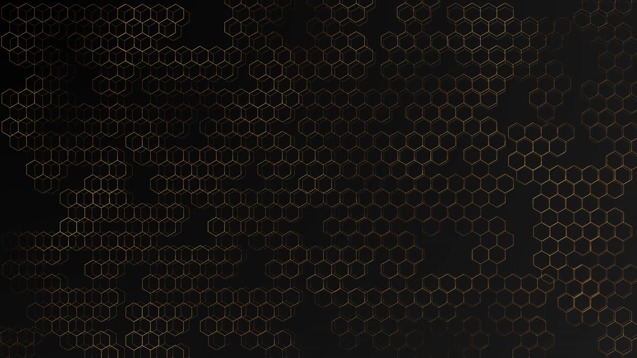 Fundos abstratos luxuosos em gradiente cinza, com grade listrada metálica dourada e gráfico de hexágono geométrico