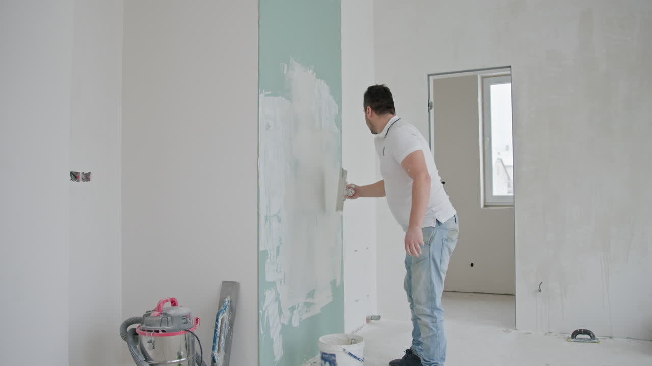 el yeso de una pared