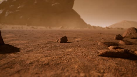 Fantastic-martian-landscape-in-rusty-orange-shades