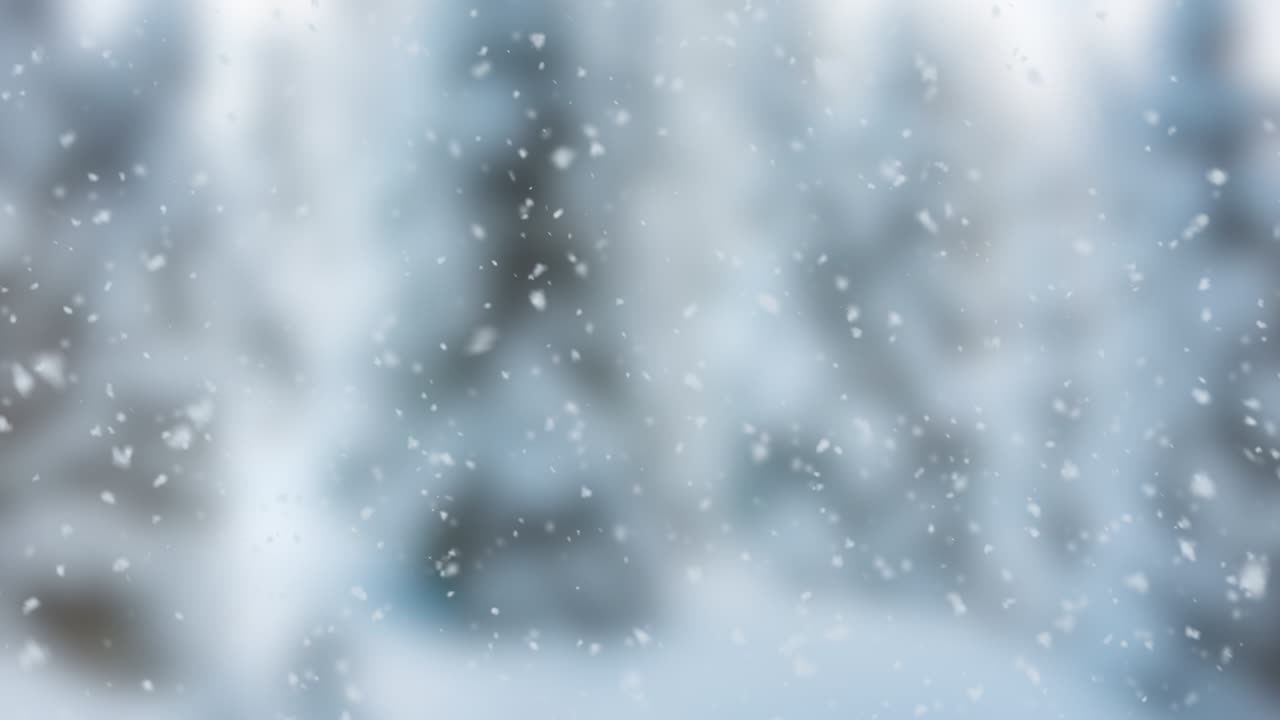 copos de nieve cayendo en cámara lenta.