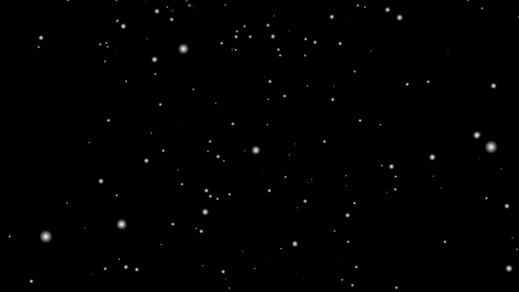 Falling Snow or Starfield on Black Background