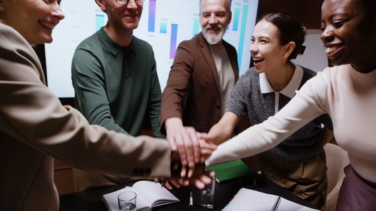 Diverse Business Team Demonstrating Unity and Collaboration