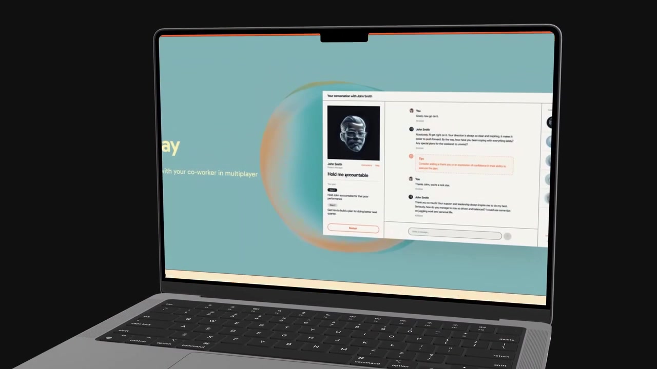 Modern Laptop Displaying Business Leadership Training Software Interface