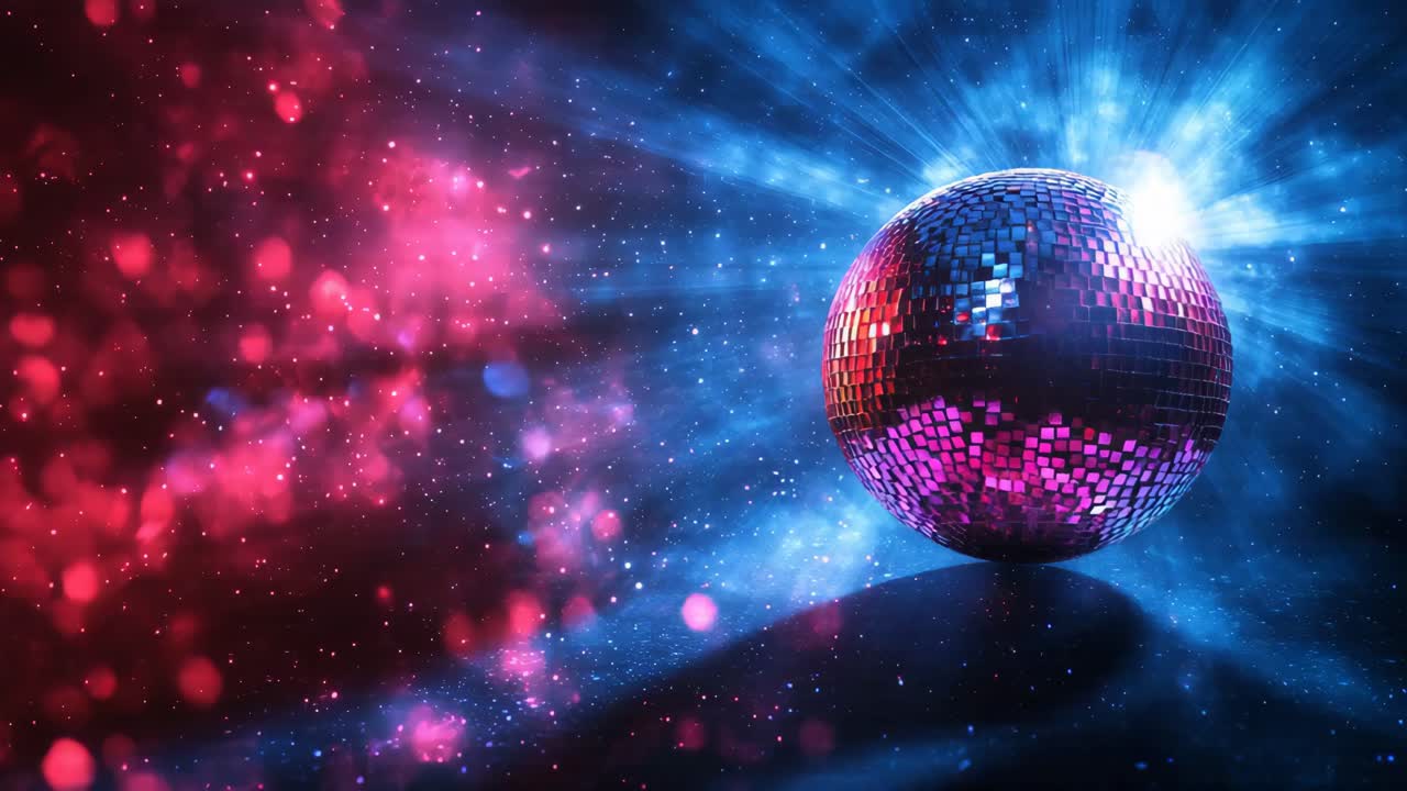 Disco Ball in Neon Lights