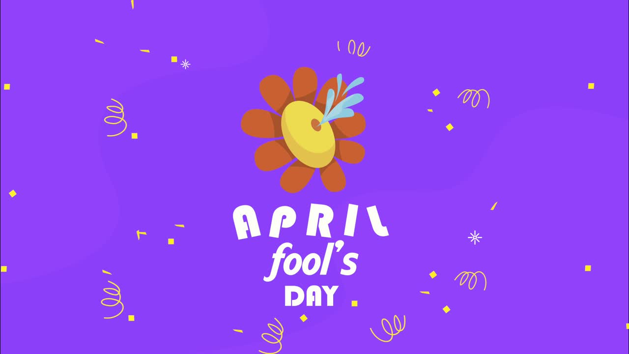 el día de los tontos de abril con letras de flor de agua