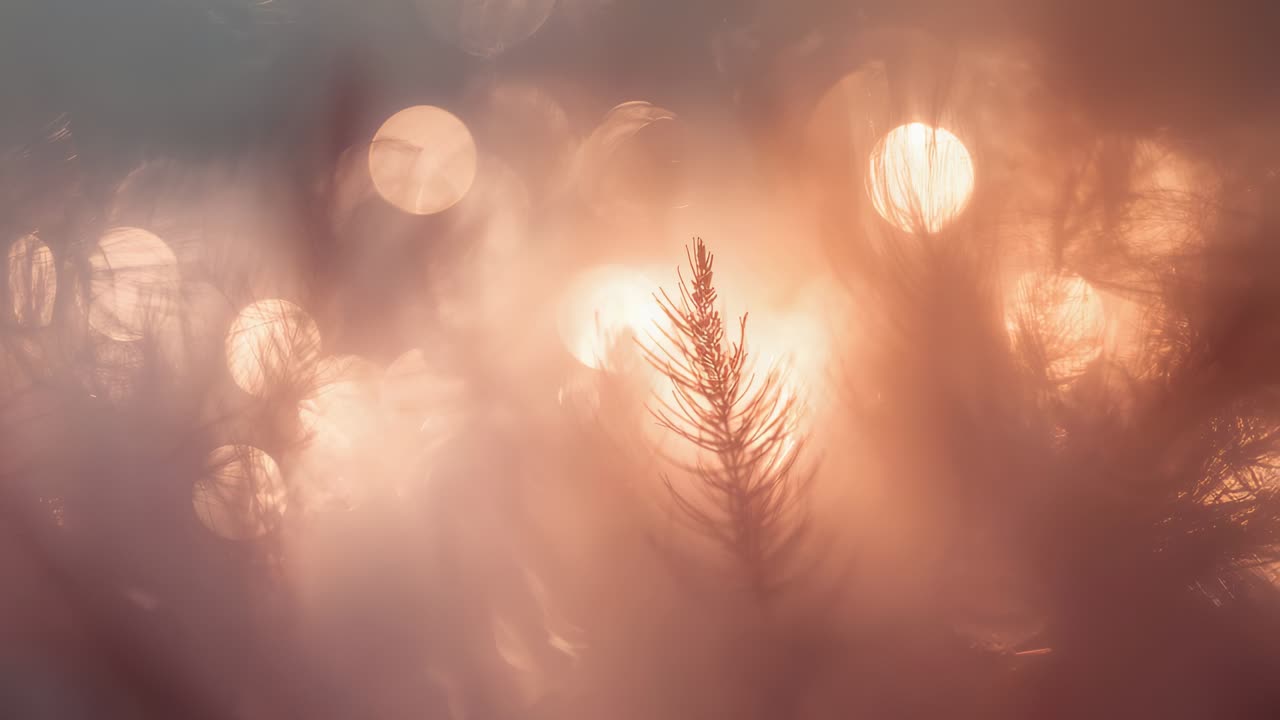 Pulling focus, camera revealing single slender plant stem swaying upward ground-level, sunlit bokeh