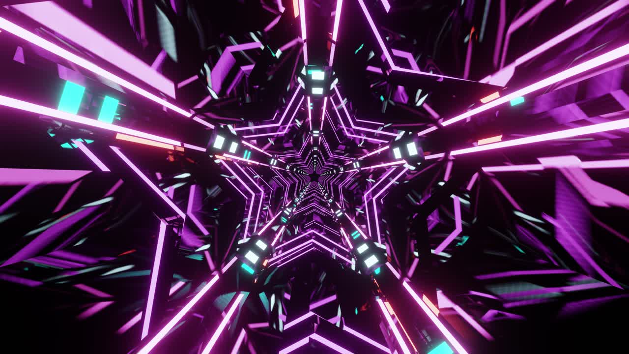 vj loop es un túnel de estrellas lila con rotación. para decorar sus vacaciones y videos musicales.