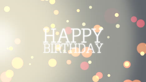 animated closeup happy birthday text on holiday background 24