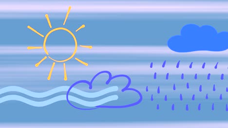 looped animation of moving drawn picture