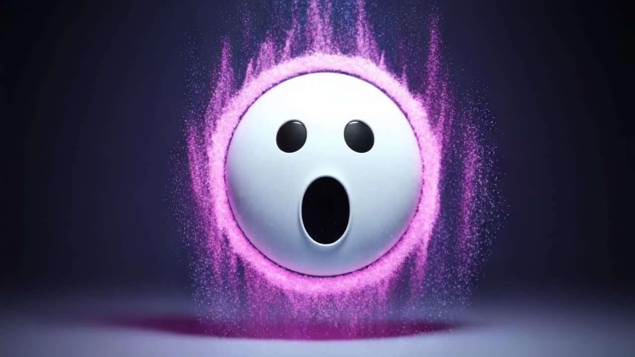 A captivating visual representation of vibrant energy emanating from a startled expression, blending colors and textures to create a striking artistic effect