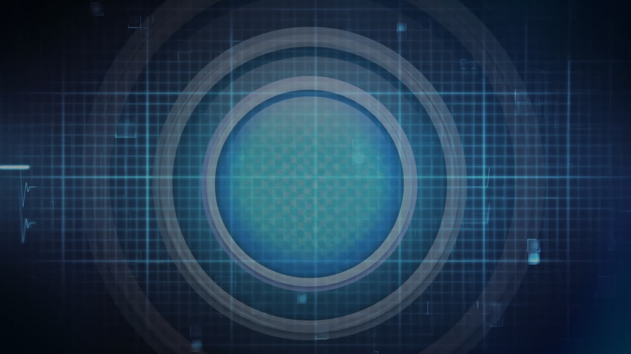Animation of network of connections over cardiograph