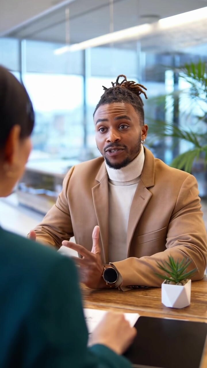 Professional African American Man in a Business Interview