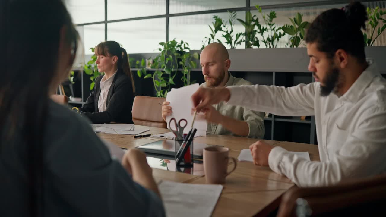 Business Meeting in a Modern Office