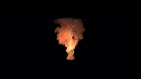 abstract fire spiral