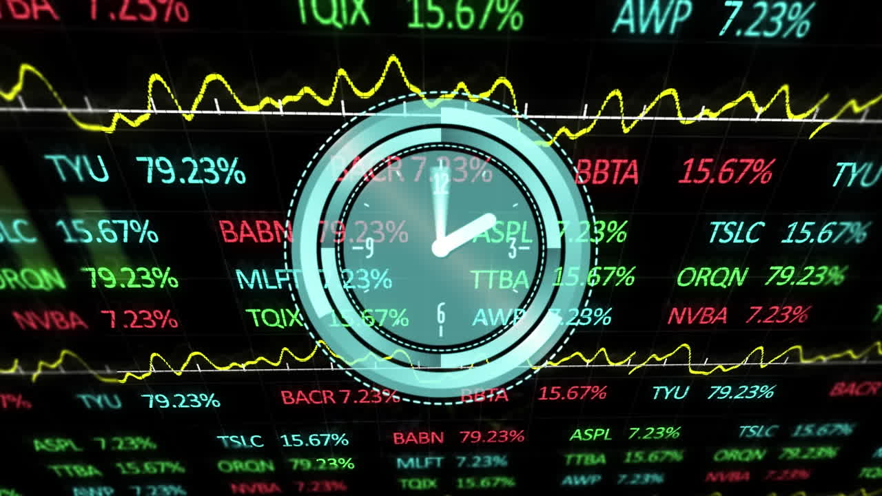 Animazione dell'elaborazione dati sull'orologio