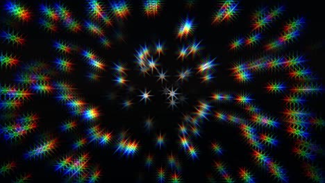 Animación-De-Bokeh-En-Forma-De-Estrella-Con-Distorsión-Cromática